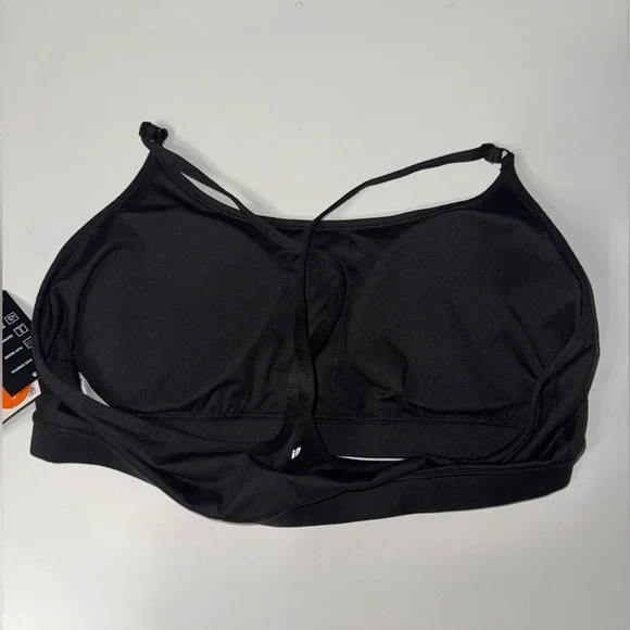 ideology 2x black sports bra | criss cross back | yoga + walking | nwt - Picture 4 of 6